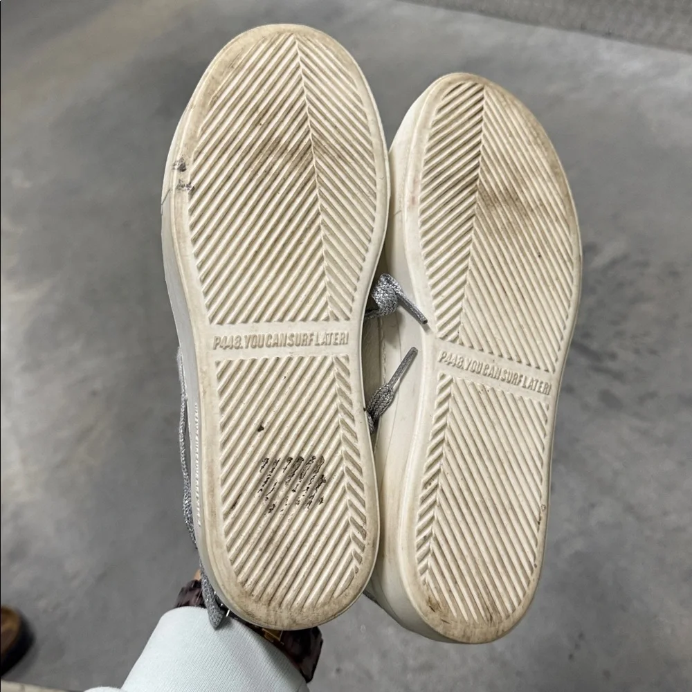 P448 You Can Surf Later Leopard Tongue Womens Sneakers Size 35 US 5.5 - Picture 6 of 8